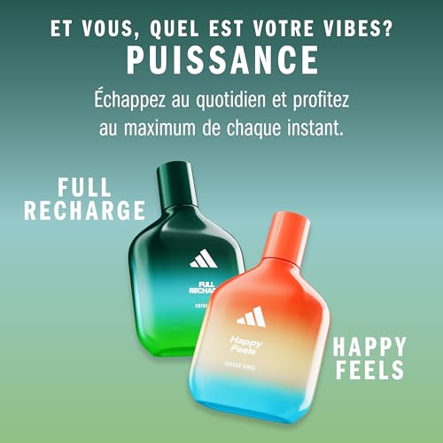 - Eau de Parfum unisexe Vibes Full Recharge, parfum longue tenue - Feuille de Cèdre et Sauge Sclarée - 100 ml