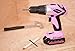 Pink Power PP181LI 18 Volt Lithium-Ion Cordless Electric Drill Driver Kit for Women- Tool Case, Drill Set, Battery & Charger