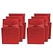Sorbus Foldable Storage Cubes - 6 Fabric Baskets for Organizing Pantry, Shelf, Toy Box, Cubby, Closet Organizer - 11 Inch Collapsible Closet Organizers and Storage Bins - Red Storage Cubes with Handle