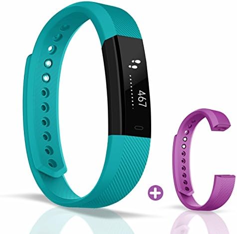 Fitness Tracker, Ausun A1 Smart Wristband Sleep Monitor Health Activity Tracker Wearable Pedometer for Android and IOS Smart Phone (Black-Green)