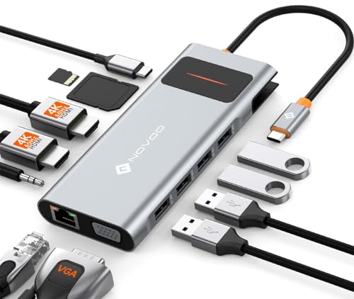 Hub USB C, Adaptateur Multiport 9 en 1 avec HDMI 4K@60Hz, 5 Ports USB, PD 100W, SD/TF, Adaptateur HDMI, Station d'accueil USB C pour MacBook Air M1/M2, HP, Dell, Lenovo, ASUS