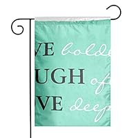 GDjiuzhang Christmas Home Garden Flags,Double Sided Outdoor Decorative Yard Flags(Green Girly Live Laugh Love Quote Teal Saying)