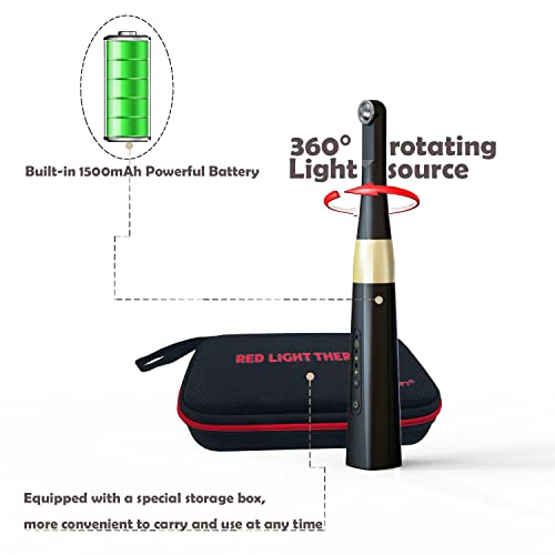 Infrared Red Light Therapy Device, Cold Sore Fever Blister Treatment Healing Pain Relief for Lips Mouth Nose Ear, Handheld Red Light Therapy for Body