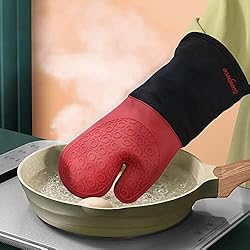 Extra Long Silicone Oven Mitts, sungwoo Durable