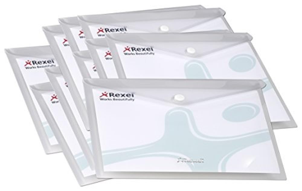 Rexel A4 Clear Landscape Ice Popper Wallet (Pack of 50)