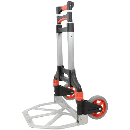 Carrello Pieghevole In Alluminio A 10 Ruote - Portata 80 Kg, Maniglia Regolabile, Ideale Per Scale E Trasporti