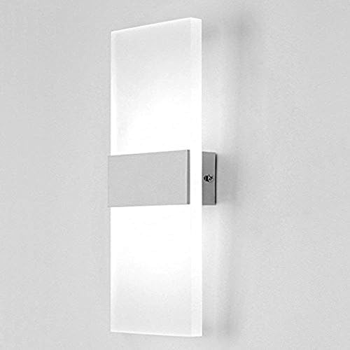 SISVIV LED Wall Lights Sconces Up Down Wall Light Modern Acrylic 6W Indoor Wall Lamp for Living Room Bedroom Corridor, Cool White