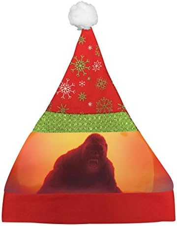 DuaBe Kong Christmas Hap Headwear Red Santa Cap X-mas Headwrap Plush Decor