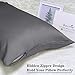 Ravmix Silk Pillowcase for Hair and Skin Both Sides 21Momme Silk Pillow Case Standard Size with Hidden Zipper, 1PCS, 20×26inches, Space Gray