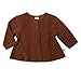 Zutano Baby Girls' Cozie Swing Jacket, Chocolate, 12 Months