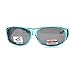 Womens Polarized Fit Over Glasses Rhinestone Sunglasses Oval Rectangular Teal