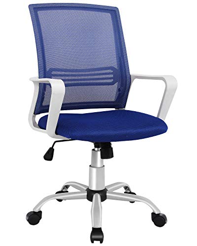 Office Chair, Mid Back Mesh Office Computer Swivel Desk Task Chair, Ergonomic Executive Chair with Armrests