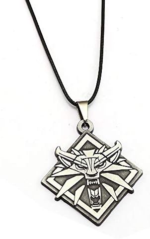 The Witcher 3 Necklace Wild Hunt Game Wizard Pendant Wolf Head Medallion Necklaces Women Men Charm Gifts Game Jewelry (01)