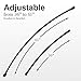 Adjustable Curved Shower Curtain Rod, Rustproof Aluminum, Adds Space and Adjusts from 36 in to 61 in, Telescoping Design, Elegant Finish (Black Finish)
