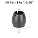 Anwenk 1” Chair Leg Floor Protectors for 1 to 1-3/16 Inch Round Chair Legs, Silicone Small Chair Leg Caps Best Chair Leg Tips, Color Black,16 Pack