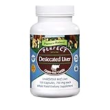 Perfect Desiccated Liver - Grass Fed Undefatted Argentine Beef Liver (120 capsules, 750mg per capsule, Net wt 90g)