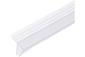 uxcell Shower Door Side Seal, F-Type Shower Door Sweep for 5/16" Glass 86.5" Long Silicone Frameless Glass Door Seal Strip, S