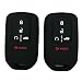 Coolbestda 2Pcs Silicone Full Protective Key Fob Remote Cover Case Skin Jacket for A2C81642600 2015 2016 2017 Honda Civic Accord Pilot CR-V 5 Buttons Smart Key Black primary