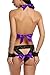 Avidlove Womens V Neck Bodysuit One Piece Modal Lingerie Teddy Purple XXL