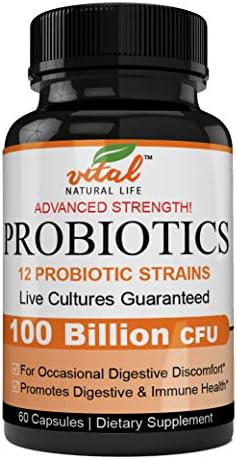 Ultra Pure Superior Advantage Probiotics 100 Billion CFU Capsules, Helps Improve Digestive, Urinary & Immune Health, A Truly Impressive Digestive Relief Formulation, Highly Effective