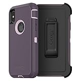 OtterBox DEFENDER SERIES Case for iPhone X/10 (ONLY) - PURPLE NEBULA (WINSOME ORCHID/NIGHT PURPLE) - (Case Only - Holster Not Included) (Renewed)
