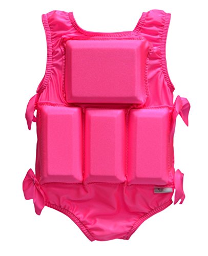 My Pool Pal Girl's Flotation Swimsuit, Solid Pink, Large