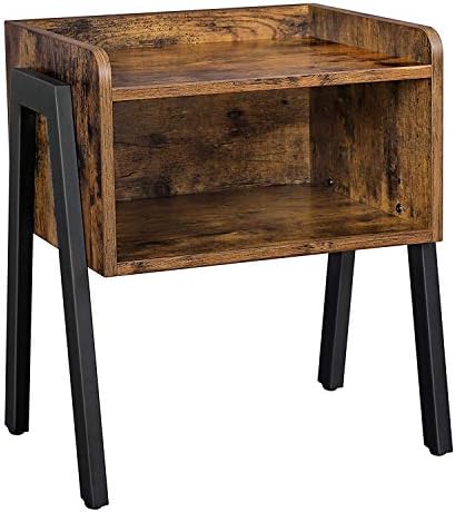 Amazon Com Vasagle Industrial Nightstand Stackable End Table