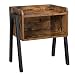 VASAGLE Industrial Nightstand, Stackable End Table, Cabinet for Storage, Side Table for Small Spaces, Wood Look Accent Furniture Metal Frame ULET54X