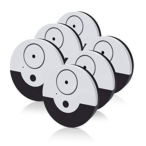 CATSONIC Premium Window Alarm Device Set - Extra Loud 130dB Alarm & Vibration Sensors - Universal Compatibility & Easy Installation - Great For Home, Office & RV Security (6 set Black)