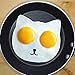 Cat Egg Mold By Egg Addiction ● Perfect Ring Molds for Fried Sunny Side up Eggs ● Made Using Only Eco-friendly Food Grade Nonstick Silicone ● Best New Fun Breakfast Kitchen Accessory