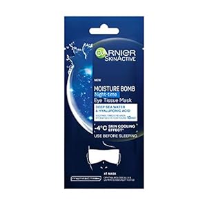 Garnier-Moisture-Bomb-Tissue-Mask-Hyaluronic-Acid-Deep-Sea-Water-Tissue-Eye-Sheet-Mask-6-g Garnier Moisture Bomb Night-Time Eye Sheet Mask Deep Sea Water and Hyaluronic Acid 6g
