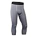 Yuerlian Men's Compression 3/4 Capri Shorts Baselayer Cool Dry Sports Tights 3 Pack