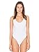 American Apparel Cotton Spandex Jersey Tank Thong Bodysuit, White, Large
