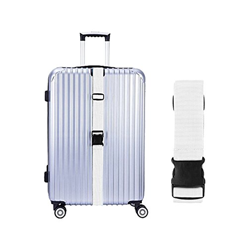 Luggage Straps - Travel Accessories TSA Approved Luggage Straps Suitcase Belts In 6 Colors Sold In 1/2/4 set By SWISSELITE (White 4 pcs) - Thumbnail 6