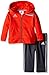 adidas Baby Boys' Zip Hoodie and Pant Set, Mercury Grey/Red, 12 Months