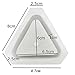 Jeteven Flower Pot Silicone Rubber Molds Candle Soap Bottle Mold Handmade Craft Mold DIY Garden Planter Vase Ashtray Mould Tool 8.7 x 9.7 x 4.1cm Triangle