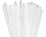 10 Inch Drinking Straws (250 Straws) (10 Inch x 0.28 Inch) (White)