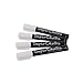 SuperChalks White Liquid Chalk Marker Pens 4-Pack - 4mm Reversible Tip - ONLY Suitable for Non Porous Surfaces