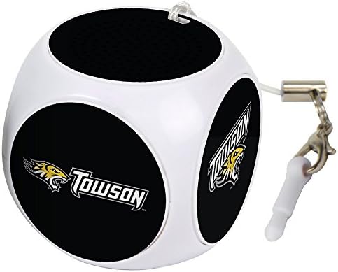 Towson Tigers MX-100 Cubio Mini Bluetooth Speaker Plus Selfie Remote - White