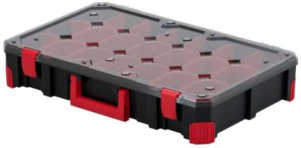 Kistenberg Small Parts Storage Box Organizer Case Transparent Lid Removable