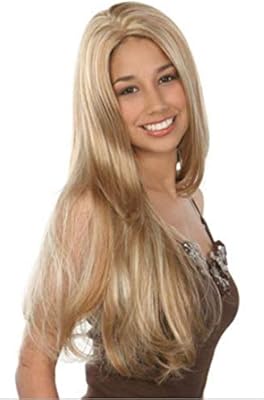 Women S Long Straight Hairstyle Wig Side Parting Easy Comb High