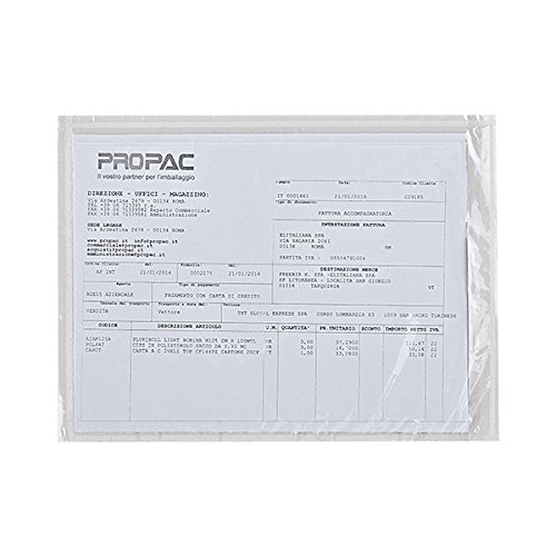 Propac z-pac1 pac-list Document Wallet, Neutral, A4 Folded in 6, 12 x 8.5 cm, Pack of 1000