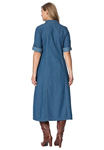 Womens Plus Size Belted Denim Dress | Desertcart Belize