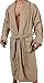 Mens New Micro Fleece Bathrobe by Wanted Tan Large/X-Large