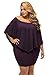 Gloria&Sarah Women's Sexy Off Shoulder Ruffles Multiple Dressing Layered Plus Size Mini Dress,Purple,XXX-Large