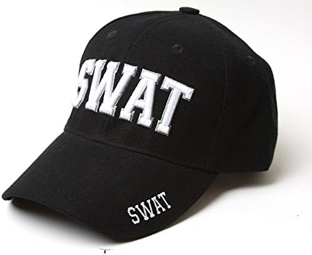 SWAT : Secial Weapons and Tactics Team Adjustable Strap Hat - Black