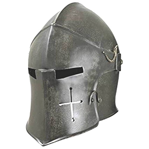Dark Visored Barbuta Helmet Armour By Thor Instruments Co.
