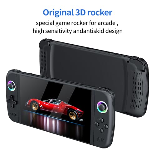m27 Retro Handheld Game Console,3D 7-inch IPS Screen Portable Gaming Handheld,Linux System Built in 128G Card & 30000 Games,Portable Pocket Mini Arcade (Black)