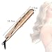 2-In-1 Curler And Flat Iron For Hair Curling Hair Straightener Professional Multi-function Ceramic Curler And Iron Hair Tools Double Voltage Concave Convex Titanium Plated Color Goldthumb 1