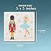 Juvale Cocktail - 100-Pack Disposable Paper Napkins, Christmas Holidays Dinner Party Supplies, 2-Ply, Nutcracker and Ballerina Design, White, Unfolded 10x10 Inches, Folded 5x5 Inches